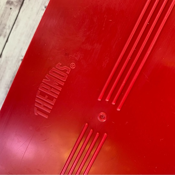 Vintage Thermos Insulated Jars #1155/3 Red Green Picnic Slide Lid Container - Picture 4 of 12